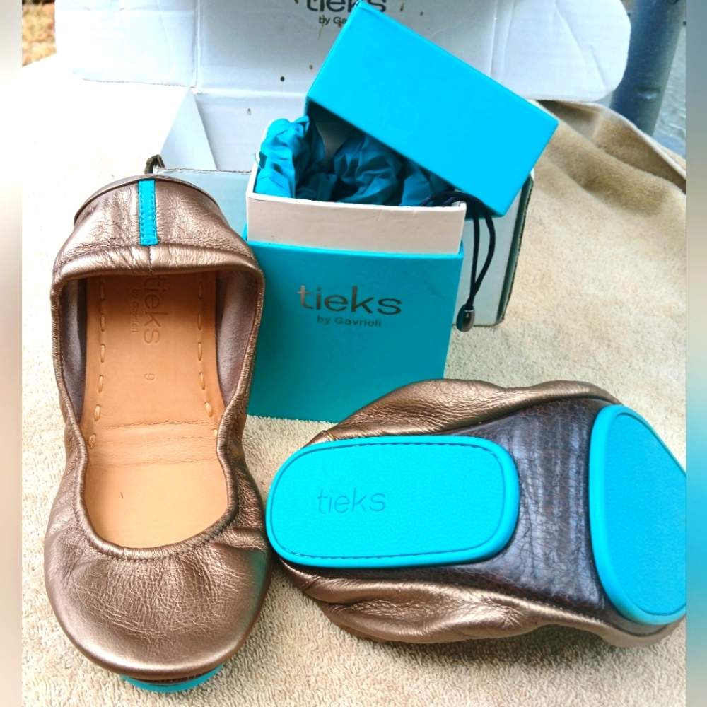 Tieks by Gavrieli Metallic Bronze Size 9